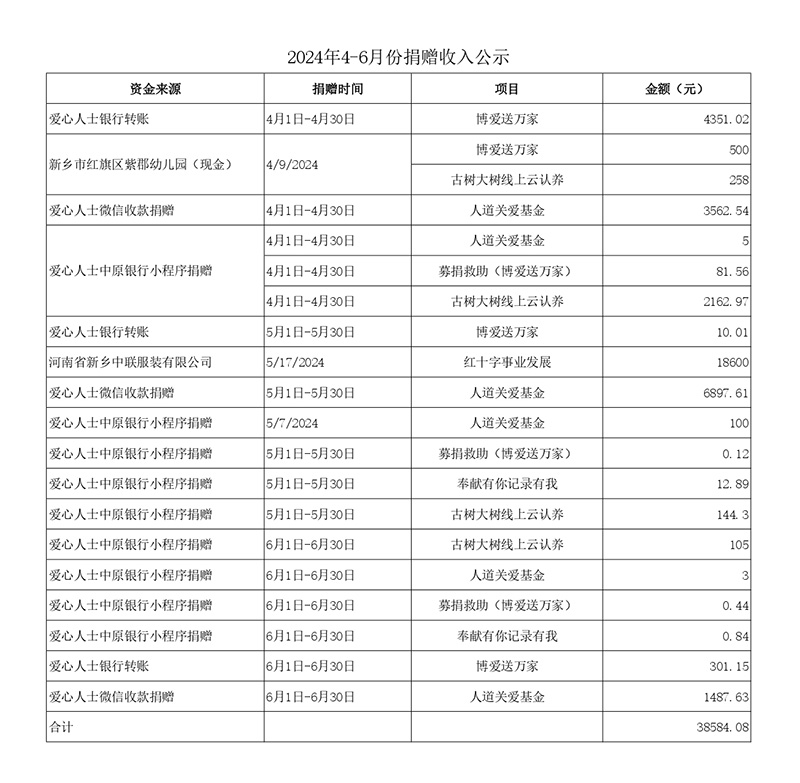 2024年4-6月份捐赠收入公示_page-0001